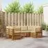 vidaXL Ecksofa-Set mit Kissen, Massivholz Akazie, Natur (3375353)