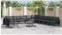 vidaXL Gartenlounge-Set mit Kissen 12-tlg. Stahl Schwarz (3379007)