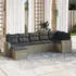vidaXL Garten-Sofagarnitur 8-tlg. mit Kissen, Poly Rattan, Schwarz (3251623)