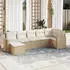 vidaXL Garten-Sofagarnitur 8-tlg. mit Kissen, Poly Rattan, Schwarz (3251623)
