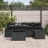 vidaXL Garten-Sitzgruppe 6-tlg. Polyrattan Schwarz (3348449)