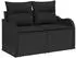 vidaXL Garten-Sitzgruppe 6-tlg. Polyrattan Schwarz (3348449)