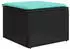 vidaXL Gartensofa-Set 7-teilig mit Kissen, Polyrattan Schwarz (3220496)