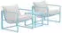 Venture Home Messina Outdoor Lounge-Set Hellblau, 2 Sessel & Tisch (60-9785-555)