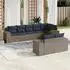 vidaXL Gartensofa-Set 8-teilig mit Kissen, Polyrattan, Grau (3222820)