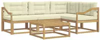 Outdoor-sofagarnitur 5 Pcs Wei&szlig; Und Creme 79 X 79 X 37 Cm Vidaxl