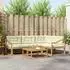 vidaXL Outdoor-Sofagarnitur 5-tlg. Weiß/Creme 79x79x37cm Akazienholz (3386424)