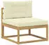vidaXL Outdoor-Sofagarnitur 5-tlg. Weiß/Creme 79x79x37cm Akazienholz (3386424)