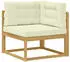 vidaXL Outdoor-Sofagarnitur 5-tlg. Weiß/Creme 79x79x37cm Akazienholz (3386424)