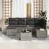 vidaXL Garten-Sofa-Set mit Kissen, 6-tlg., Hellgrau, Poly-Rattan (3355811)