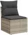 vidaXL Garten-Sofa-Set mit Kissen, 6-tlg., Hellgrau, Poly-Rattan (3355811)