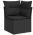 vidaXL Garten-Sofagarnitur 7-tlg. mit Kissen, Polyrattan, Schwarz (3269175)