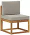 vidaXL Outdoor-Sofagarnitur 6-tlg. Polyester Natur/Hellgrau (3385152)