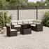 vidaXL Garten-Sofagarnitur 7-tlg. mit Kissen, Poly Rattan, Grau (3269200)