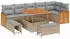 vidaXL Gartensofa-Set mit Kissen 9-tlg. Beige und Hellgrau (3363317)