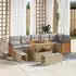 vidaXL Gartensofa-Set mit Kissen 9-tlg. Beige und Hellgrau (3363317)