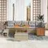 vidaXL Gartensofa-Set mit Kissen 9-tlg. Beige und Hellgrau (3363317)