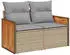 vidaXL Gartensofa-Set mit Kissen 9-tlg. Beige und Hellgrau (3363317)