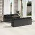 vidaXL Garten-Sofa-Set 9-teilig mit Stauraum, Poly Rattan, Schwarz (3358046)