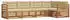 vidaXL Outdoor-Sofagarnitur mit Kissen 5-tlg., Natur/Beige (3373443)