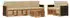 vidaXL Outdoor-Sofagarnitur 7-tlg. Akazienholz Natur/Beige (3384044)