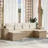 vidaXL Garten-Sofagarnitur 7-tlg. mit Kissen, Poly Rattan, Grau (3255267)