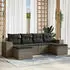 vidaXL Garten-Sofagarnitur 7-tlg. mit Kissen, Poly Rattan, Grau (3255267)
