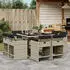 vidaXL Garten-Essgruppe 9-tlg. mit Kissen, Poly Rattan, Schwarz (3277970)