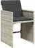 vidaXL Garten-Essgruppe 9-tlg. mit Kissen, Poly Rattan, Schwarz (3277970)