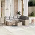 vidaXL Garten-Sofagarnitur 7-tlg. mit Kissen Schwarz Poly Rattan (3263521)