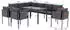 Gardissimo Sorrent Alu Ecklounge Dining-Set mit 3 Sesseln, wetterfest