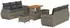 vidaXL Gartensofa-Set mit Kissen & Stauraum 9-tlg. Poly-Rattan Grau (3363783)
