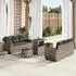 vidaXL Gartensofa-Set mit Kissen & Stauraum 9-tlg. Poly-Rattan Grau (3363783)