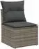 vidaXL Gartensofa-Set mit Kissen & Stauraum 9-tlg. Poly-Rattan Grau (3363783)