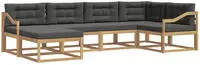 vidaXL Outdoor-Sofagarnitur 5 pcs Wei&szlig; und Anthrazit Polyester