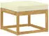 vidaXL Outdoor-Sofagarnitur mit Kissen 6-tlg. Polyester Natur/Creme