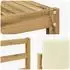 vidaXL Outdoor-Sofagarnitur mit Kissen 6-tlg. Polyester Natur/Creme