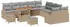 vidaXL Gartenlounge-Set 13-tlg. Poly-Rattan Beige mit Kissen (3362457)