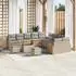 vidaXL Gartenlounge-Set 13-tlg. Poly-Rattan Beige mit Kissen (3362457)
