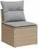 vidaXL Gartenlounge-Set 13-tlg. Poly-Rattan Beige mit Kissen (3362457)