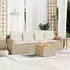 vidaXL Garten-Sofagarnitur 5-tlg. mit Kissen, Poly Rattan, Grau (3224002)
