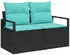 vidaXL Gartenlounge-Set mit Kissen 11-tlg., Poly-Rattan, Schwarz (3347760)