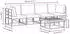 vidaXL Gartensofa-Set 5-tlg. Metall Schwarz (8721288631251)