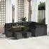 vidaXL Gartenlounge-Set 13-teilig mit Kissen, Poly-Rattan, Schwarz (3362179)