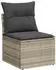 vidaXL Gartenlounge-Set 7-tlg. mit Kissen Hellgrau Poly-Rattan (3354861)