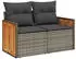 vidaXL Garten-Sofagarnitur 12-tlg. mit Kissen, Poly Rattan, Schwarz (3228260)
