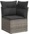 vidaXL Garten-Sofagarnitur 12-tlg. mit Kissen, Poly Rattan, Schwarz (3228260)