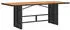 vidaXL Garten-Essgruppe 9-tlg. mit Kissen, Poly Rattan, Schwarz (3213515)