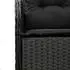 vidaXL Garten-Essgruppe 9-tlg. mit Kissen, Poly Rattan, Schwarz (3213515)