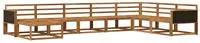 Outdoor-sofagarnitur 8 Pcs Natur Massivholz Akazie Vidaxl